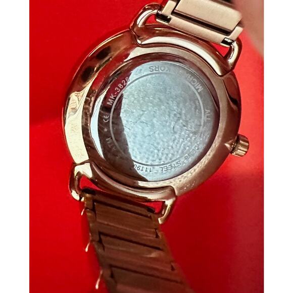 Michael Kors Portia Rose Gold MK-3826 Pave Crystal Watch & Bracelet - New Bat